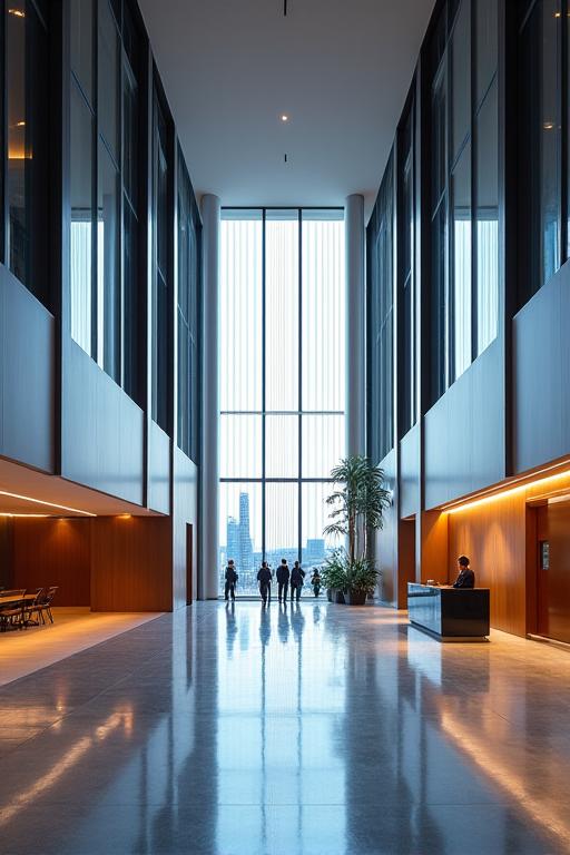 The lobby of the Docklands Office Tower.